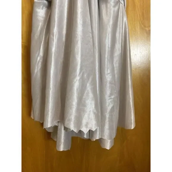 Narianna Ruffle Silver Metallic out back mini dress size Small S - Picture 7 of 11